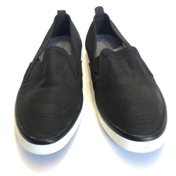 Sperry Black Vented Upper Slip-on Leather Loafer size 8.5 - Picture 4 of 13